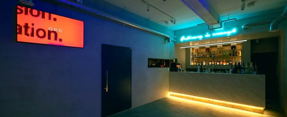 ORD. bar under its neon sign
