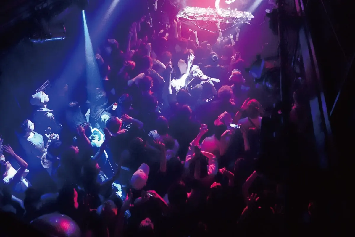 The dancefloor at TRIANGLE, Amerikamura